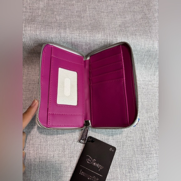 Loungefly Disney Alice in Wonderland Alice & Dinah Floral Sequin Wallet - Picture 11 of 11